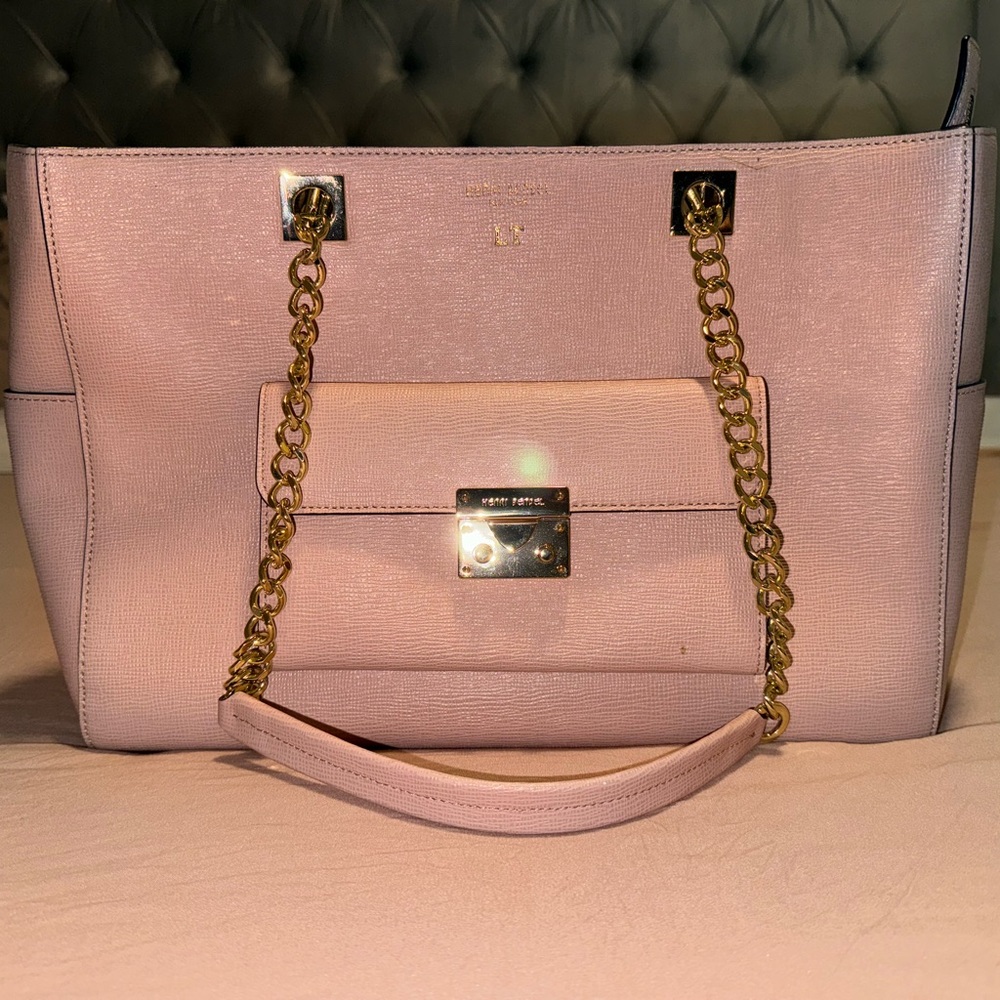 Henri Bendel Pink Leather Chain Tote Bag